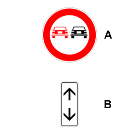 Segnale di riferimento: DIVIETO DI SORPASSO