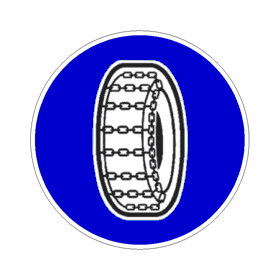 Segnale di riferimento: CATENE DA NEVE OBBLIGATORIE
