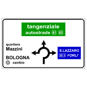 Segnale di riferimento: SEGNALE DI PREAVVISO DI INCROCIO URBANO CON ROTATORIA