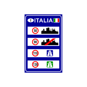 Segnale di riferimento: LIMITI DI VELOCITÀ GENERALI