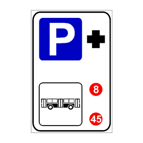 Segnale di riferimento: PARCHEGGIO DI SCAMBIO CON LINEE DI AUTOBUS